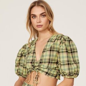 Derek Lam 10 Crosby Bella Ruched Crop Top